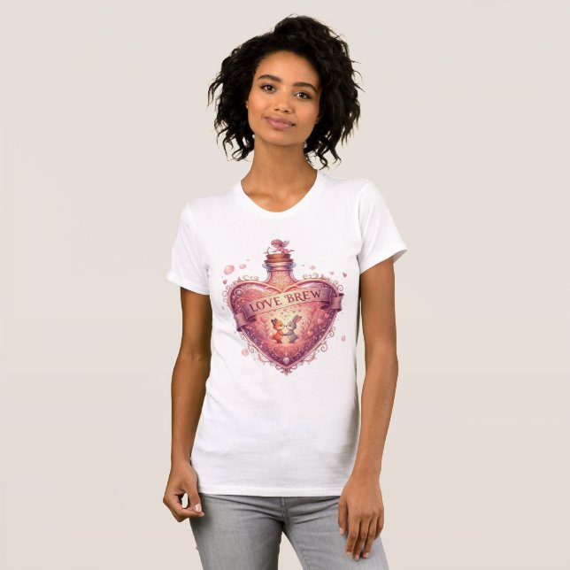 Purple Watercolor Heart with Butterfly T-Shirt (Front Full)