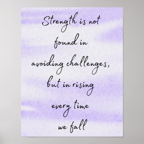 Purple Watercolor Inspirational Quote  Poster