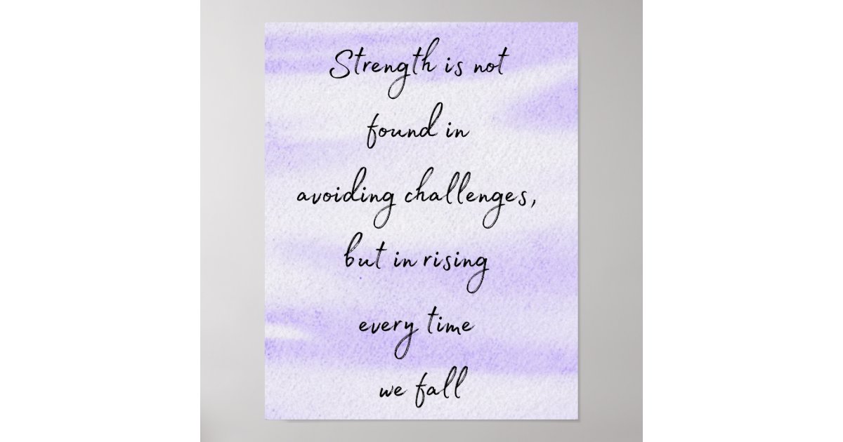 Purple Watercolor Inspirational Quote Poster | Zazzle