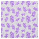 Purple Watercolor Lotus Flower Pattern Fabric