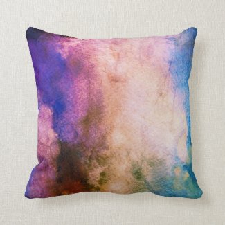 Purple Watercolor Magic Throw Cushion