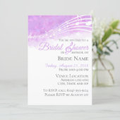 Purple Watercolor Musical Bridal Shower Invitation (Standing Front)