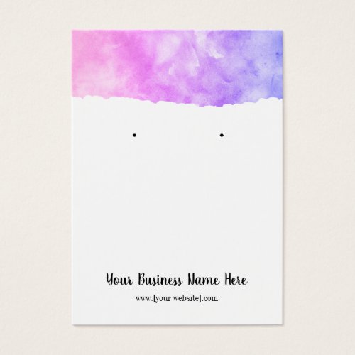 Purple Watercolor Ombre Earring Display Card