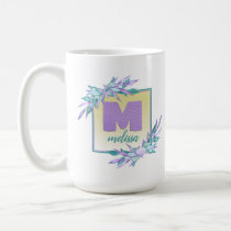 Purple Watercolor Ombre Mermaid Scales Monogram Coffee Mug