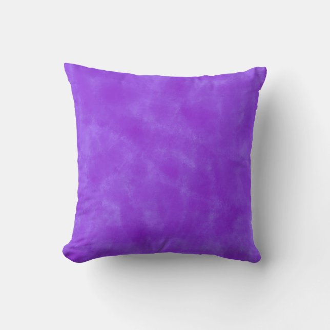 Purple Watercolor Painting Throw Pillow (Front)