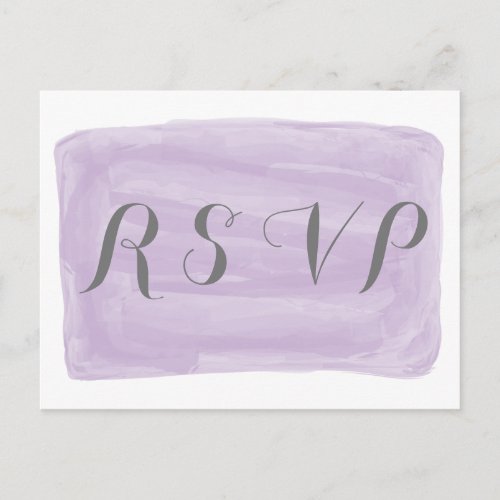 Purple Watercolor Response Postcard