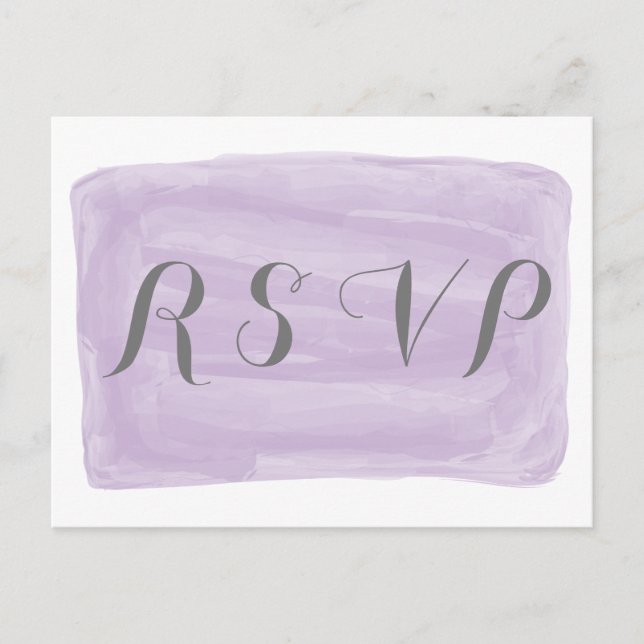Purple Watercolor Response Postcard (Front)