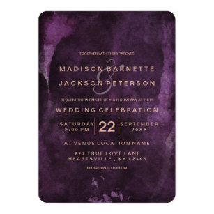 Purple Gold Wedding Invitations 10