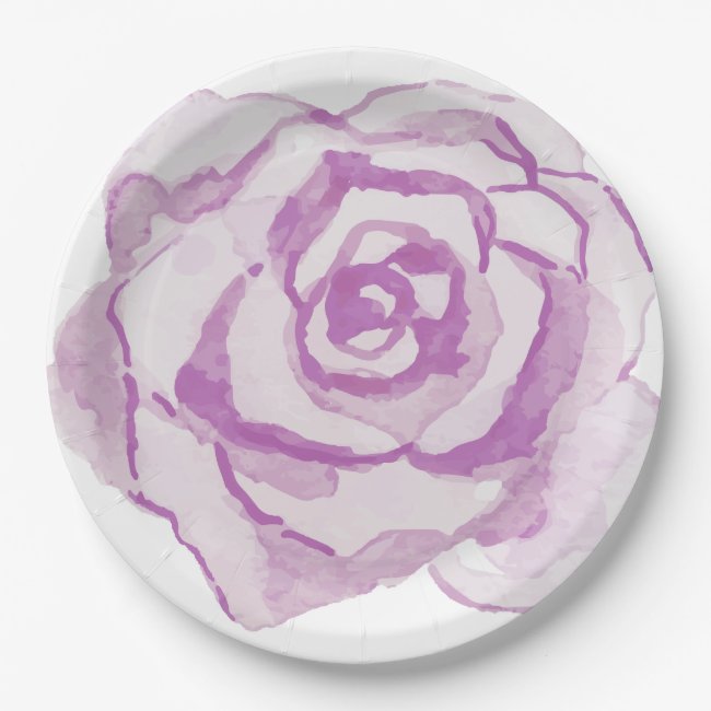 Purple Watercolor Rose