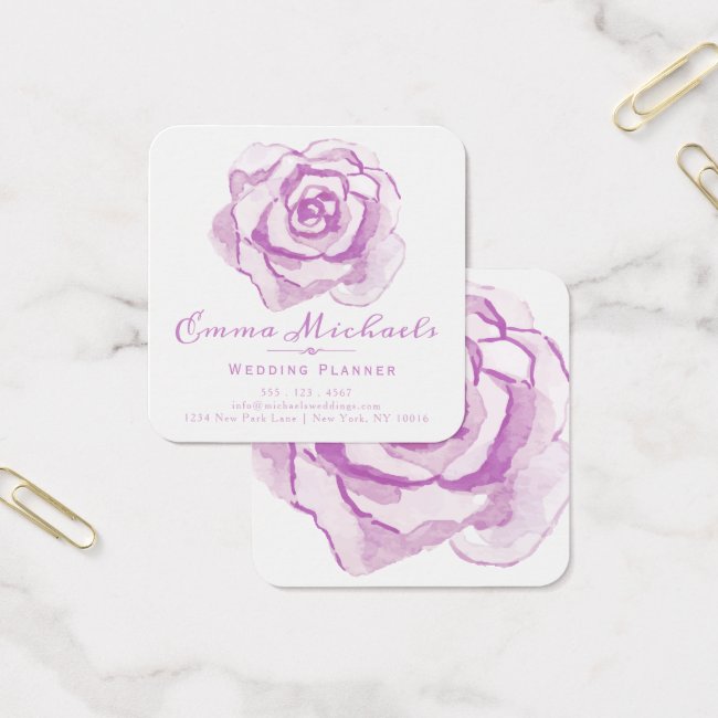 Purple Watercolor Rose