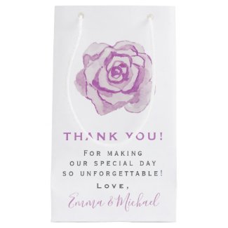 Purple watercolor Rose | Thank You Wedding