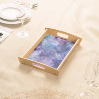 Purple watercolor  serving tray