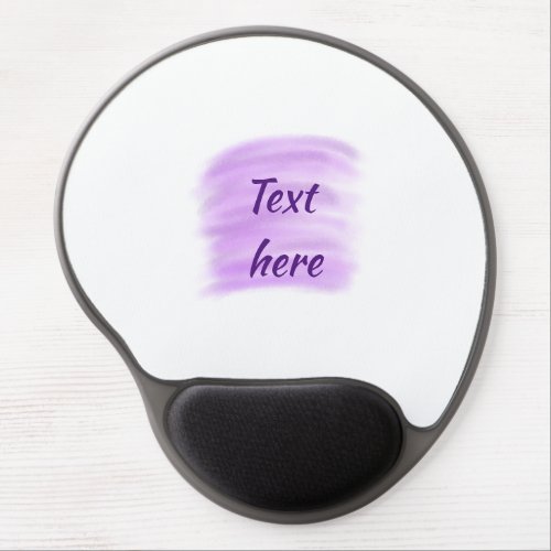 Purple watercolor splashes add text here custom pe gel mouse pad