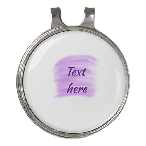 Purple watercolor splashes add text here custom pe golf hat clip