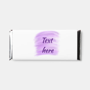 Purple watercolor splashes add text here custom pe hershey bar favors