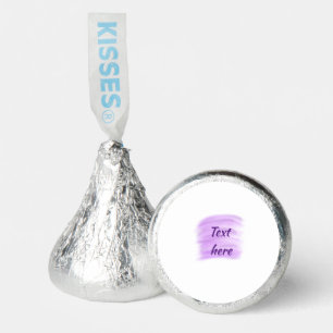 Purple watercolor splashes add text here custom pe hershey®'s kisses®