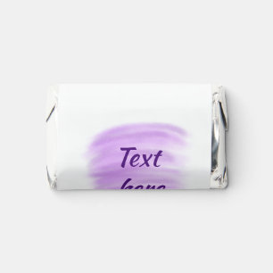 Purple watercolor splashes add text here custom pe hershey's miniatures