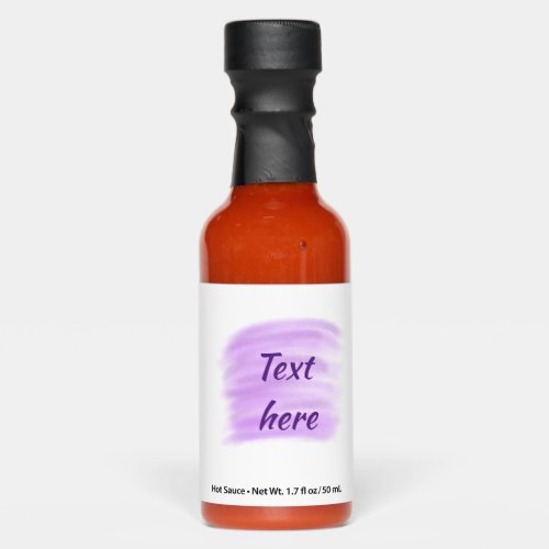 Purple watercolor splashes add text here custom pe hot sauces