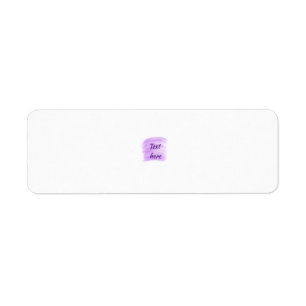 Purple watercolor splashes add text here custom pe label