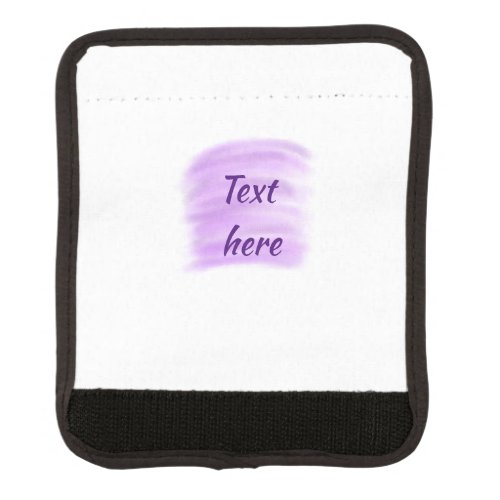Purple watercolor splashes add text here custom pe luggage handle wrap