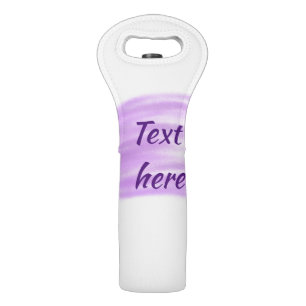 Purple watercolor splashes add text here custom pe wine bag
