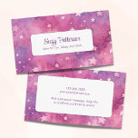 Purple Watercolor Starry Night Personal Calling Card at Zazzle