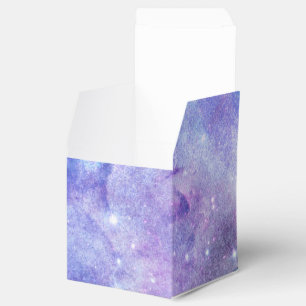 Purple Watercolor Starry Sky Space Lover Galaxy Favor Boxes