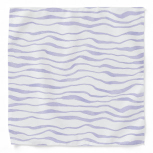 Purple Watercolor Stripes Bandana