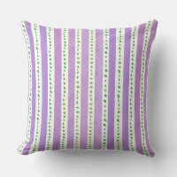 Purple Watercolor Stripes Lime Green Dots