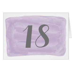 Purple Watercolor Table Number Card