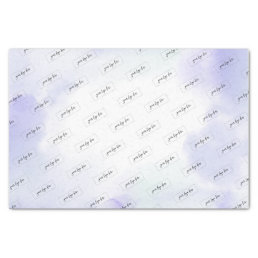 Purple Watercolor Wash Custom Business Logo Tissue Paper