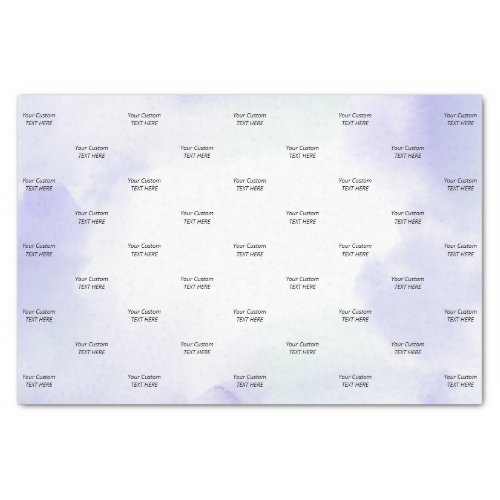 Purple Watercolor Wash Custom Text Tissue Paper