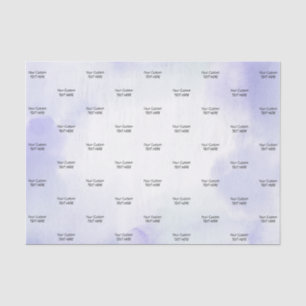 Purple Watercolor Wash Custom Text Tissue Paper