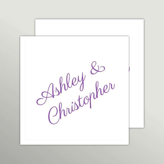 Purple Watercolor Wildflower Cocktail Party Napkins (Creator Uploaded)