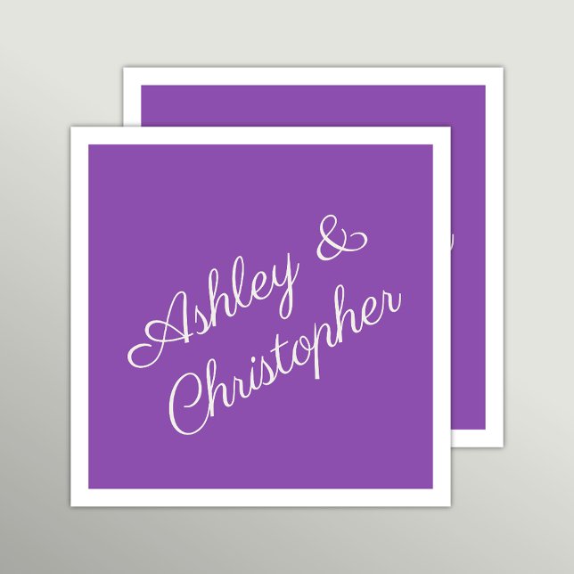 Purple Watercolor Wildflower Cocktail Party Napkins (Creator Uploaded)