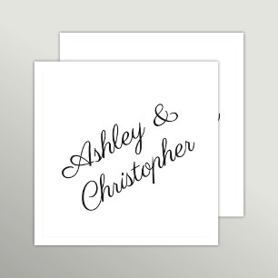 Purple Watercolor Wildflower Cocktail Party Napkins