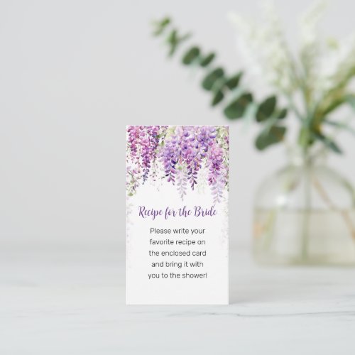 Purple Watercolor Wisteria Enclosure Card