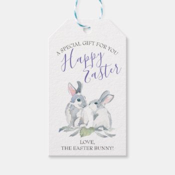 Purple Watercolor Woodland Animals Gift Tags by VGInvites at Zazzle