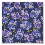 Purple Watercolour Blossoms Floral Photo Print at Zazzle