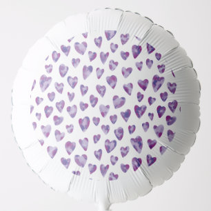 Purple Watercolour Heart Balloon