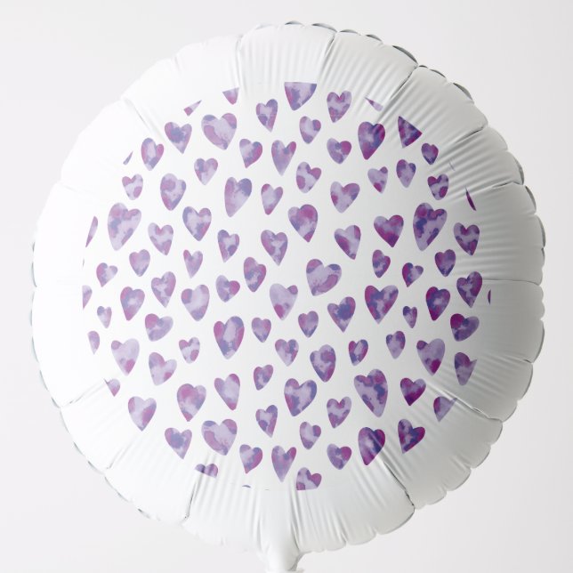 Purple Watercolour Heart Balloon (Front)