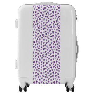 Purple Watercolour Heart Luggage