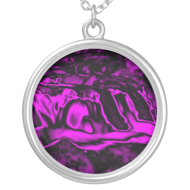 Purple Waterfall Vibrations necklace (Front)
