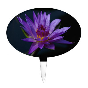 Purple Waterlily Cake Topper