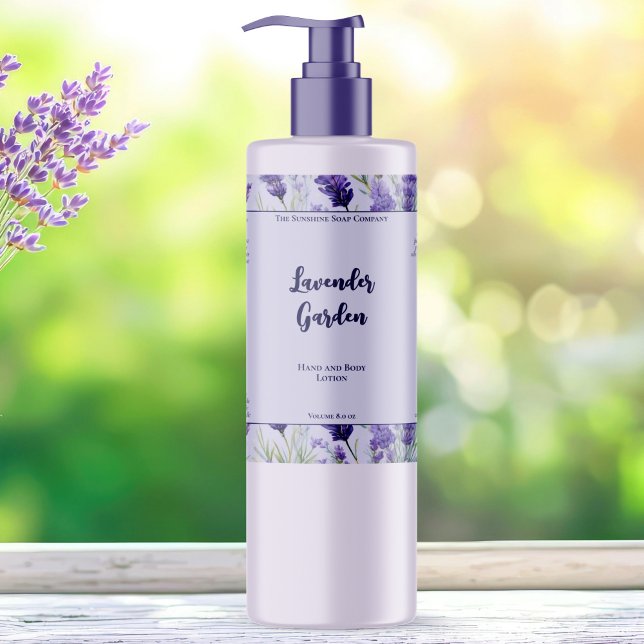 Purple waterproof lavender cosmetics bottle label (Creator Uploaded)