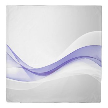 Purple Wave Abstract (1 Side) Queen Duvet Cover by FantasyPillows at Zazzle