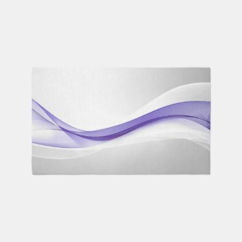 Purple Wave Abstract (5x3) Rug by FantasyBlankets at Zazzle