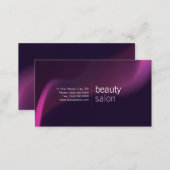 Purple Wave Beauty Salon business card (Front/Back)