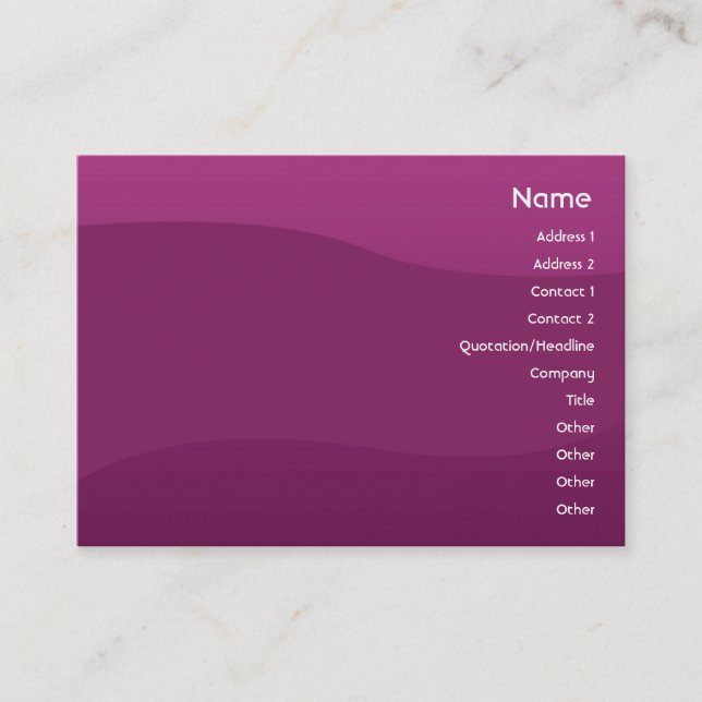 Purple Wave - Chubby Business Card (Front)