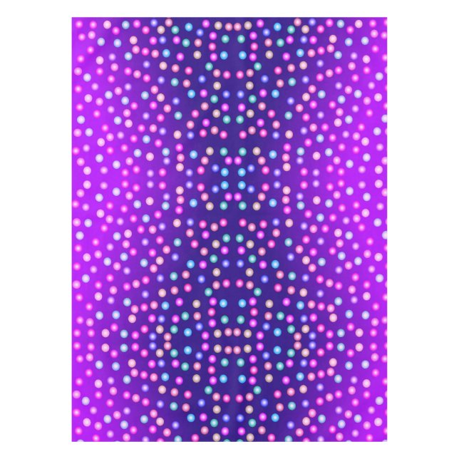 Purple Wave Dots Tablecloth (Front)
